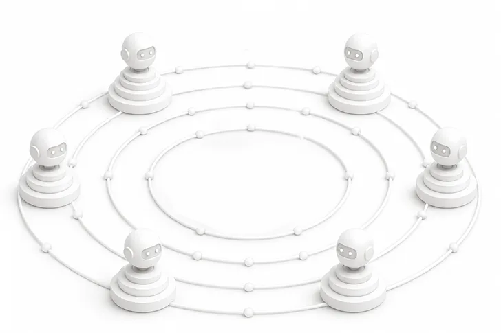 AI agents arranged in a supervised network